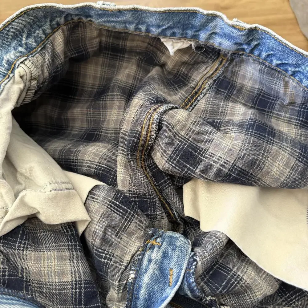 Vintage Carhartt Plaid Lined Jeans Distressed 90s Y2K - Picture 4 of 15